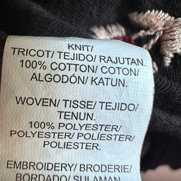 Lucky brand Embroidered sheer back long sleeve top size M - Picture 13 of 14